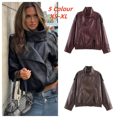Black Faux Leather Moto Jacket