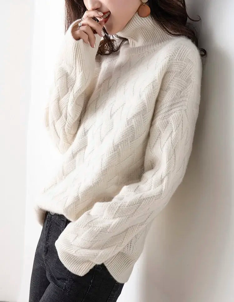 Oversized Turtleneck Winter Knit Sweater