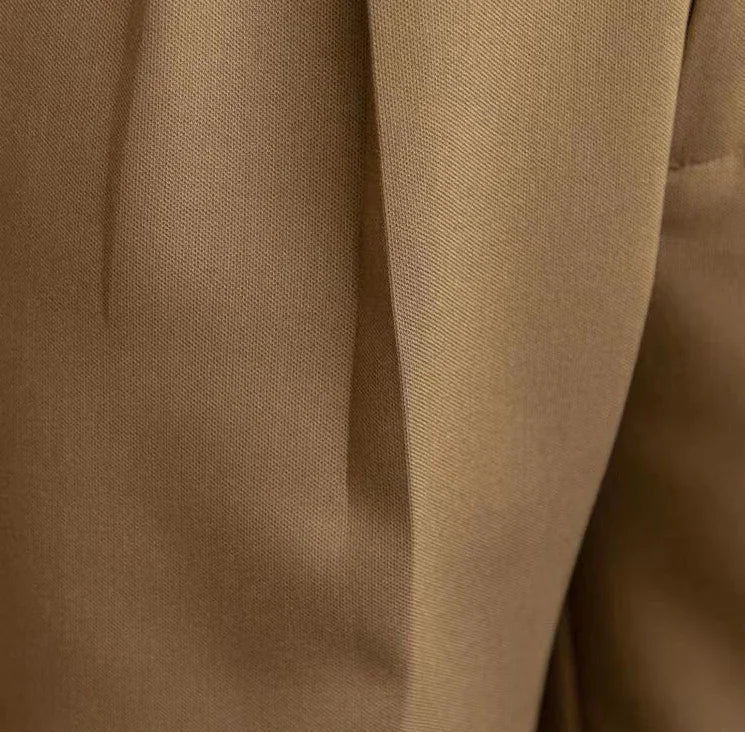 Classic Pleated Business Suit Trousers