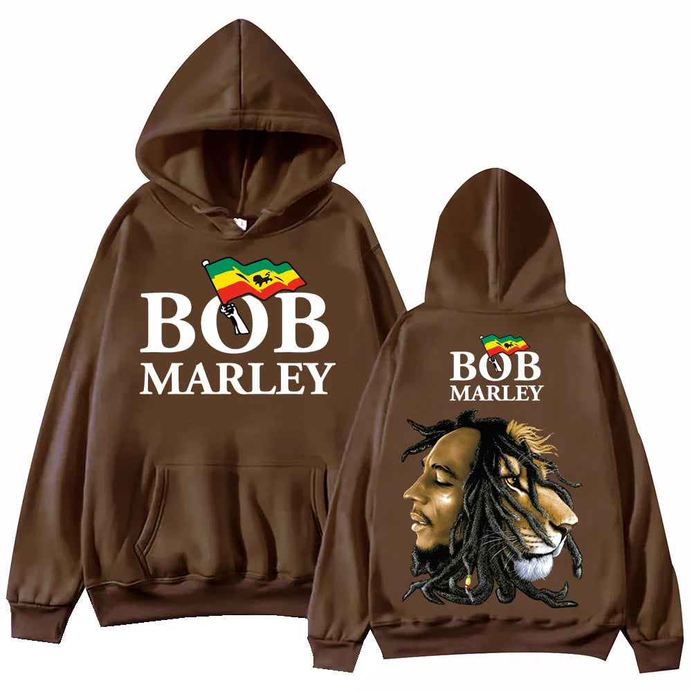 Bob Marley Hoodie Harajuku Hip Hop Pullover Tops Sweatshirt Gift
