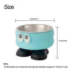 Cartoon Eye Elevated Steel Bowl