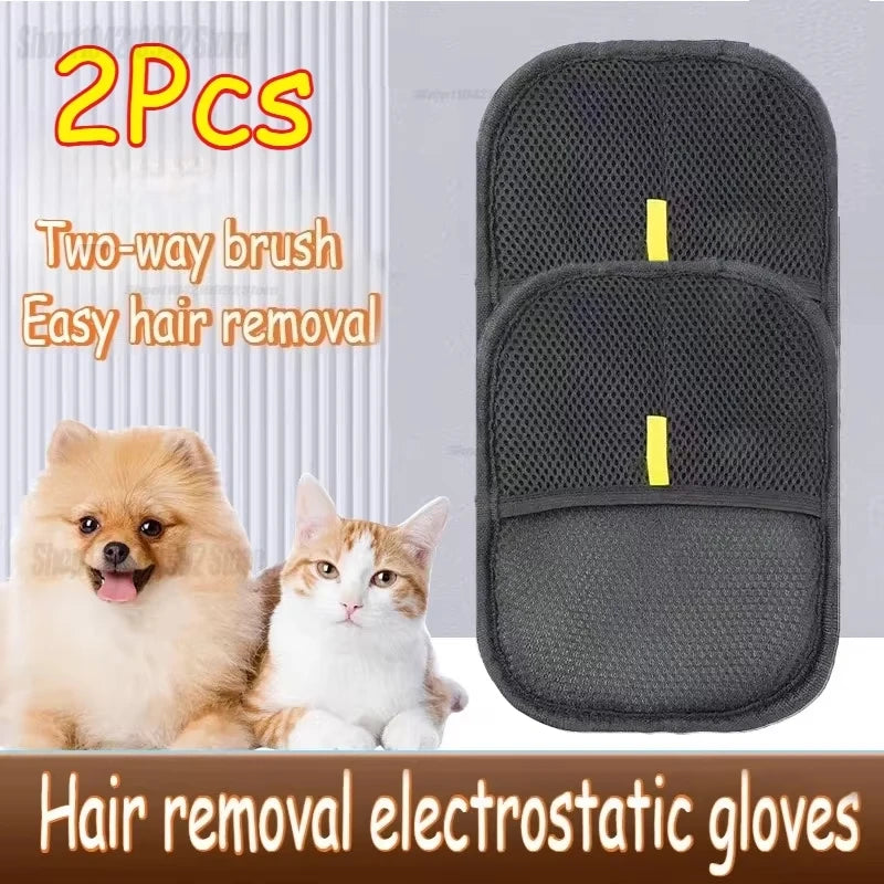 Pet Grooming Gloves Static Dedusting Brush Pet Hair Remover Brush Removing Dog Cat Hair From Sofa Carpet Clothes Pet Products
