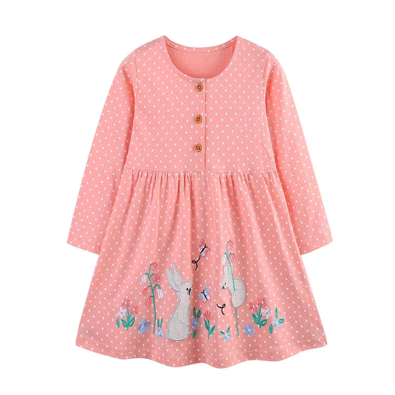 Butterfly Polka Princess Girls Dress