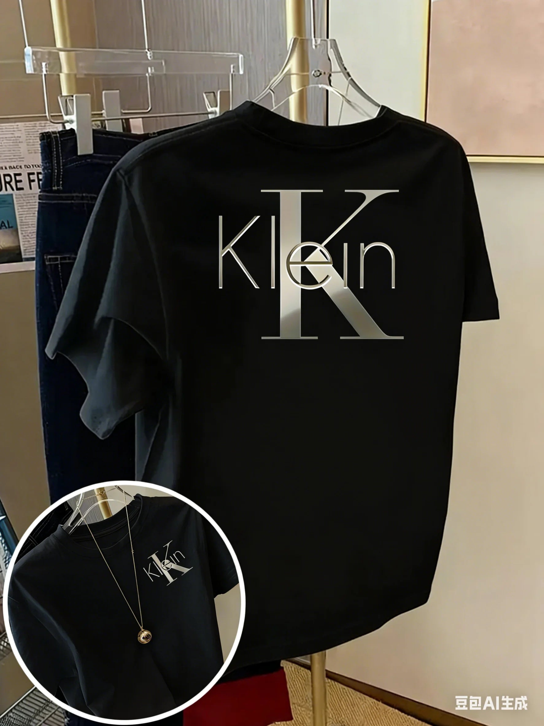 Front and back short-sleeved t-shirts, with logo - Trendy summer and spring women's printed t-shirts. Your best choice
