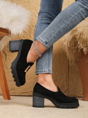 Women Retro Thick Sole Mary Jane Pumps