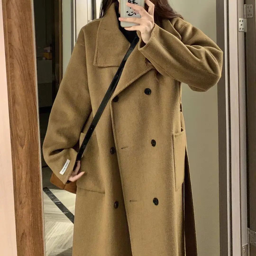 Sweet Double-Breasted Wool Coat