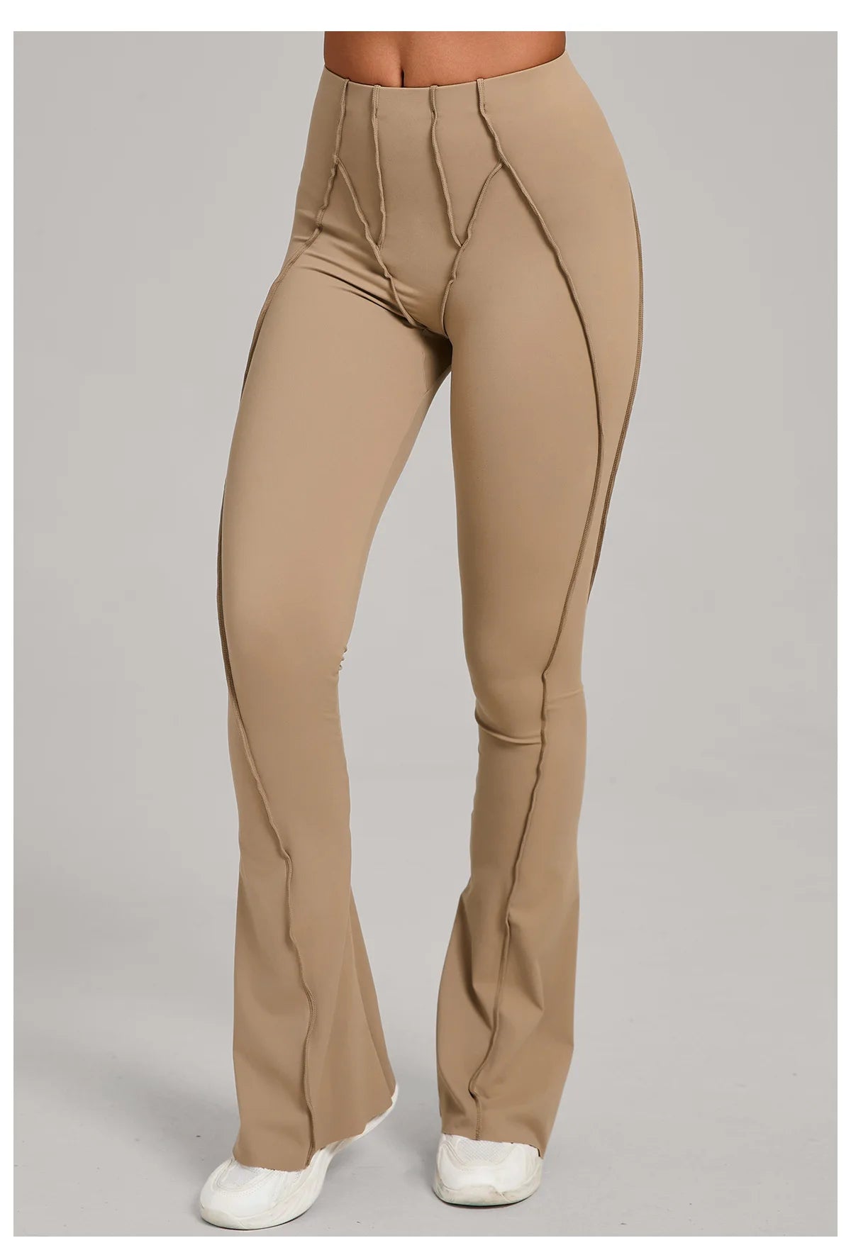 Gym Workout Women's Wide-Leg Tight-Fitting Hip-Lifting Yoga Flared Pants Dance High-Waist Flared Casual Outdoors Sports Trousers