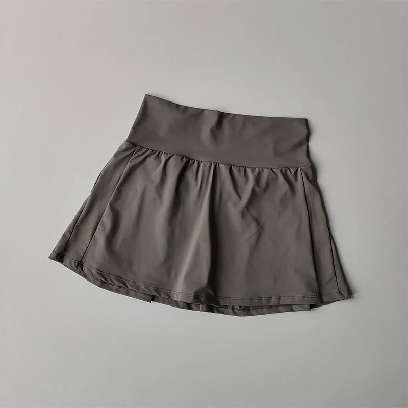 Women's High Waist Sports Short Skirt Quick Dry Fitness Yoga Running Tennis Golf Wear Summer Sport Skirts