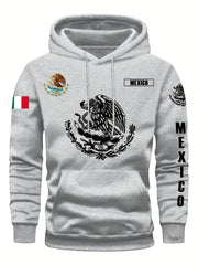Hoodie Sweatshirt Mexican Flag Eagle Featuring Cactus Pirate Daily Outdoor Fitness Sport Casual Warm Autumn Winter Men Women Top
