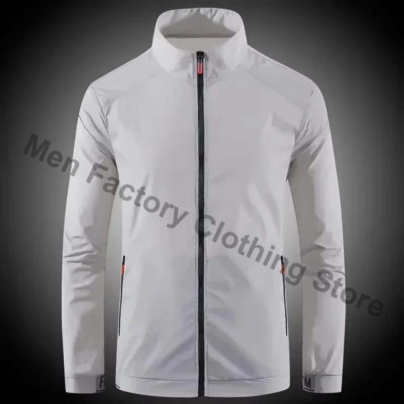 2025 Men's Sportswear Spring Summer Tracksuit 2 Piece Sets Sports Suit Sun Jacket+Pant Running Set Male Gym Exercise Clothing