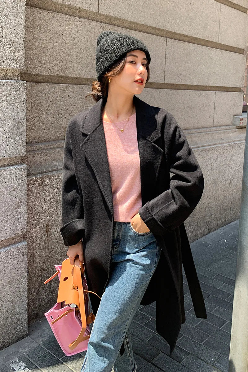 Double Faced Wool Korean Coat