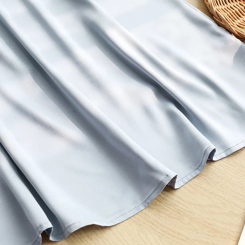 Satin Short Skirts For Women Slim Fit Office Pencil Skirts Streetwear Hot Girls Casual Simple Free Shipping