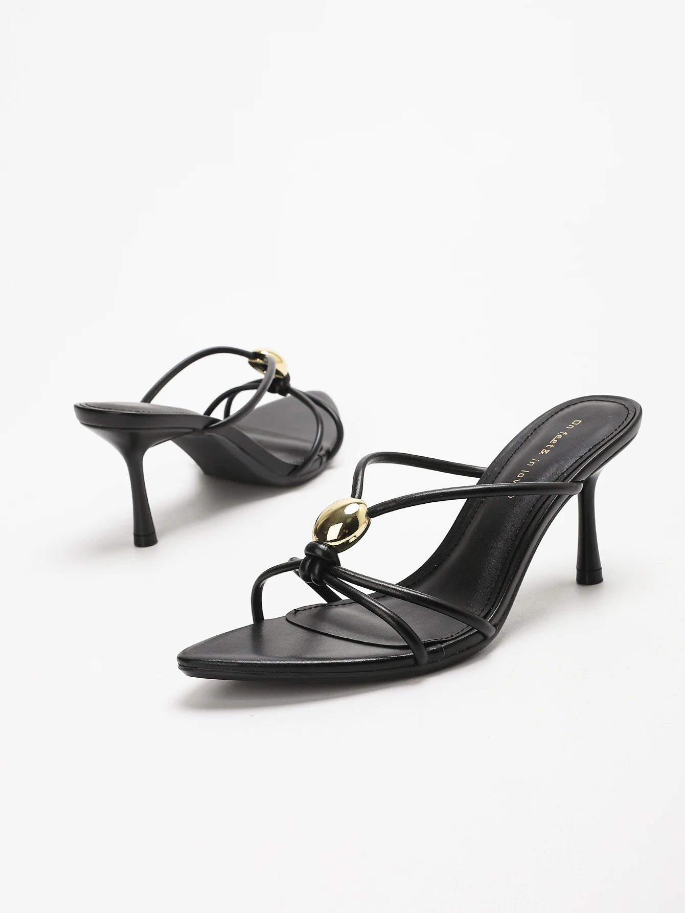 Women's fashionable, elegant, comfortable, simple and versatile high heels, peep-toe breathable slip-on stilettos.