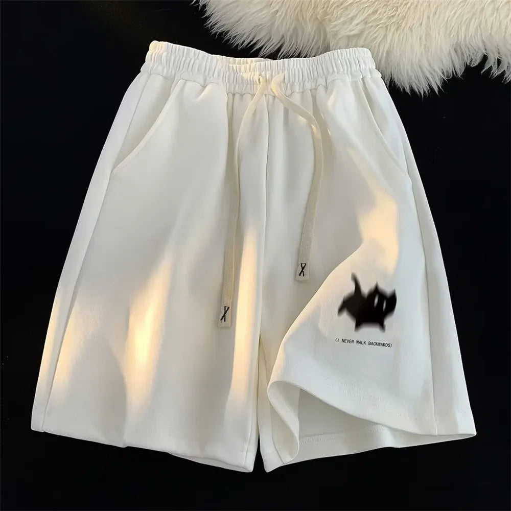 Oversized Graphic Basketball Style Shorts