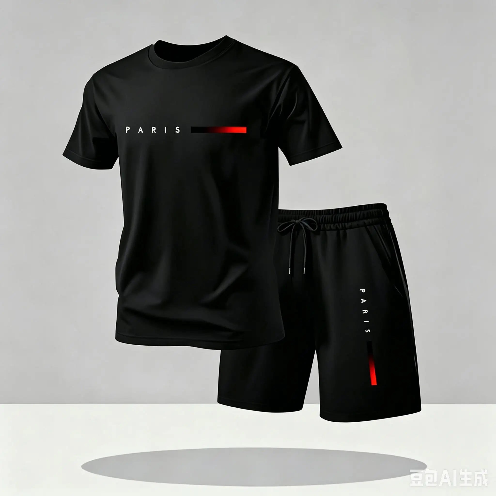 Men's Tracksuit 2 Piece O-neck Short Sleeve Shirt Shorts Set Men's Running Suit  mesh T shirts Man Clothing Summer T-shirt