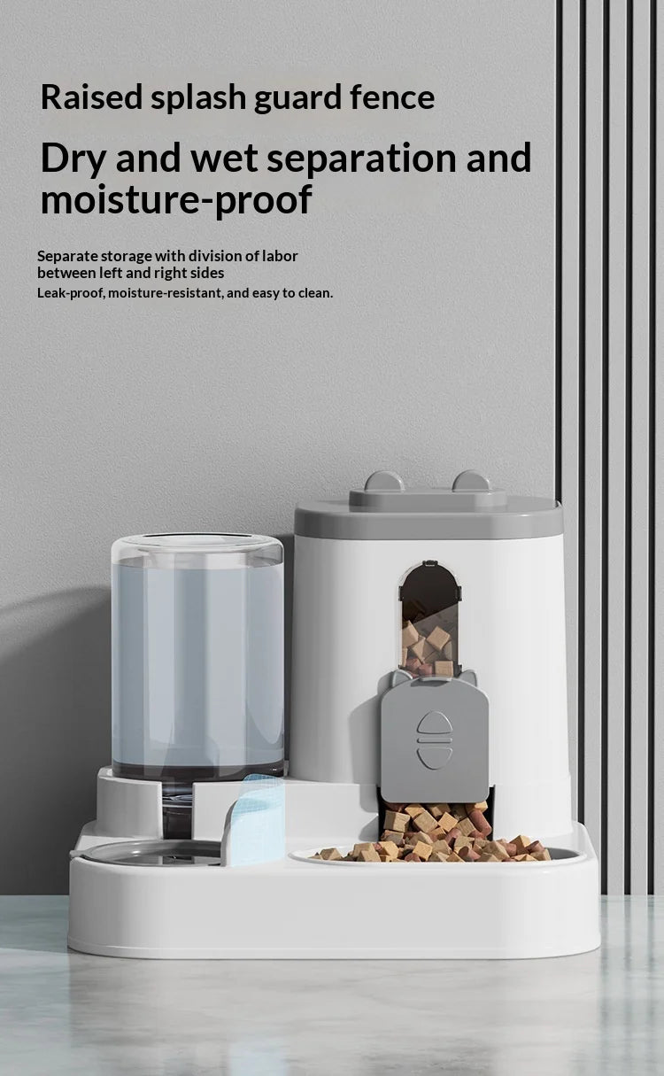 Automatic Pet Feeder and Water Dispenser All in One Large Capacity Gravity Dog Cat Bowl Smart Food Water Bowl for Pets