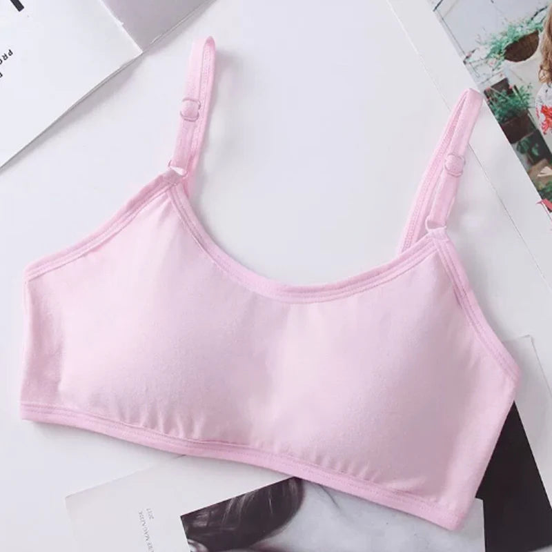 Cotton Sports Training Bras Casual Back Buckle Teenage Lingerie No Steel Rings Sports Bra Elastic Breathable Student Underwear