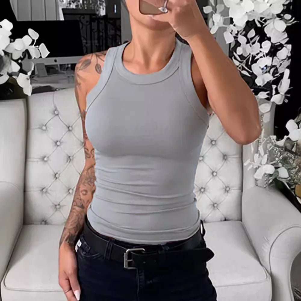 Women Summer Tank Tops Ladies Casual Sleeveless Slim Vest Tops