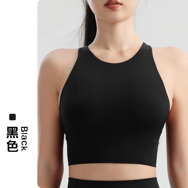 Women's Sports Bra, Shockproof and Beautiful Back Sports and Fitness Bra Shockproof and Anti Sagging Integrated Yoga Sports Vest