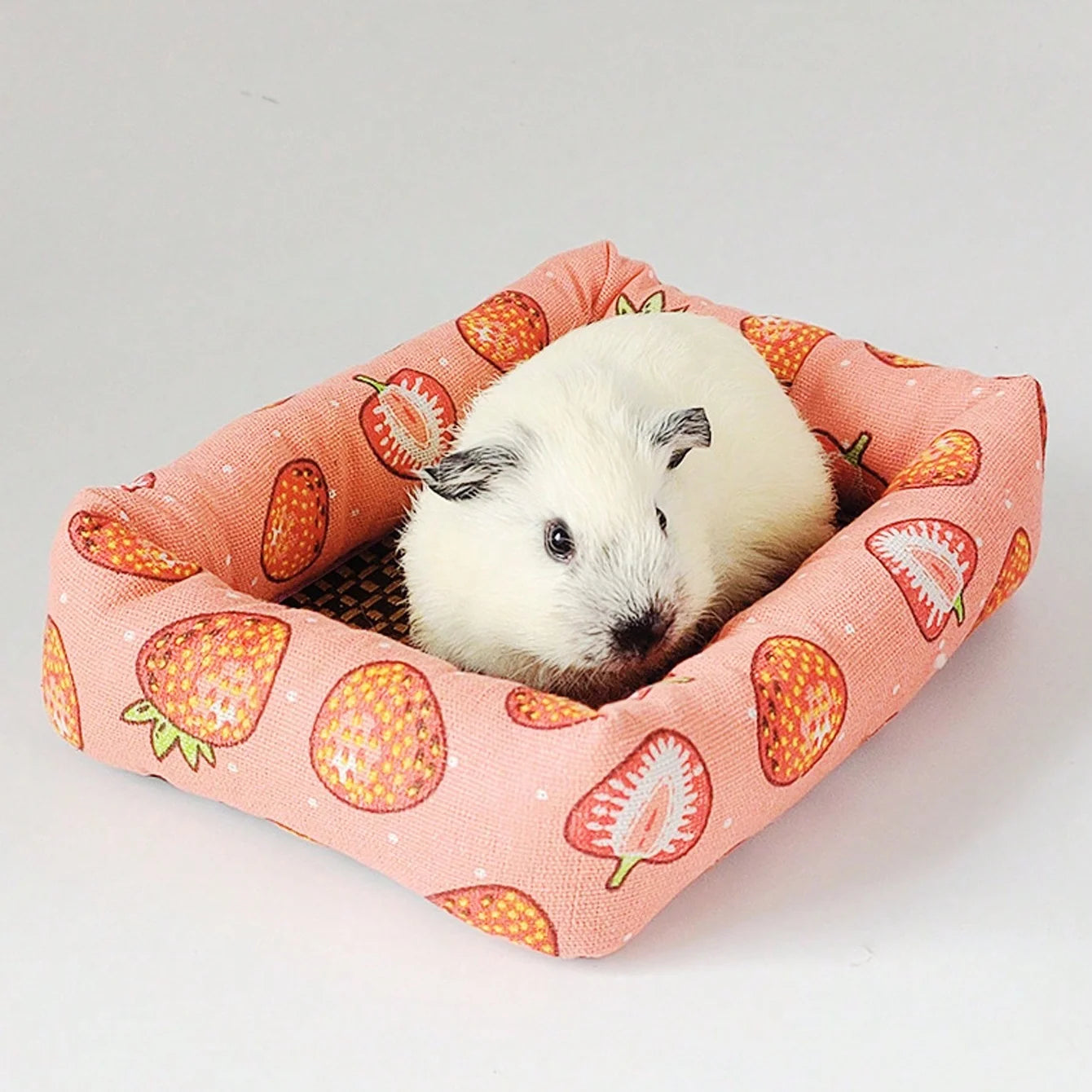 Pet Sleep Bed Rectangle Mat with Rattan Cooling Pad for Small Animals Dogs Cats Rabbit Guinea Pig Hamster Squirrel All Seasons