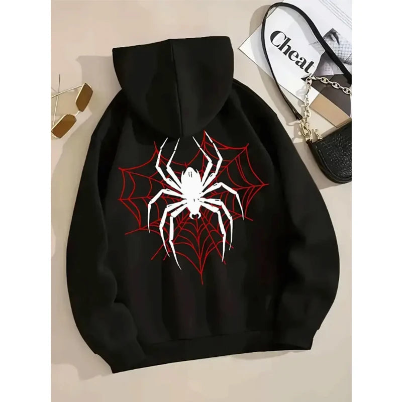 Spider Web Fleece Street Hoodie