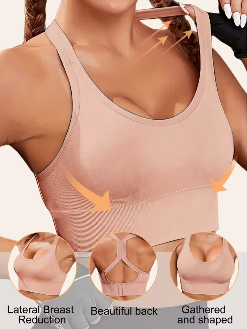 Women'S Sports Bra Without Underwire,with Cross Straps And Padding,for Yoga,Running,Fitness Activities