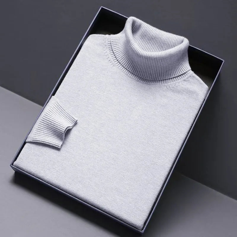Minimal Turtleneck Knit Pullover
