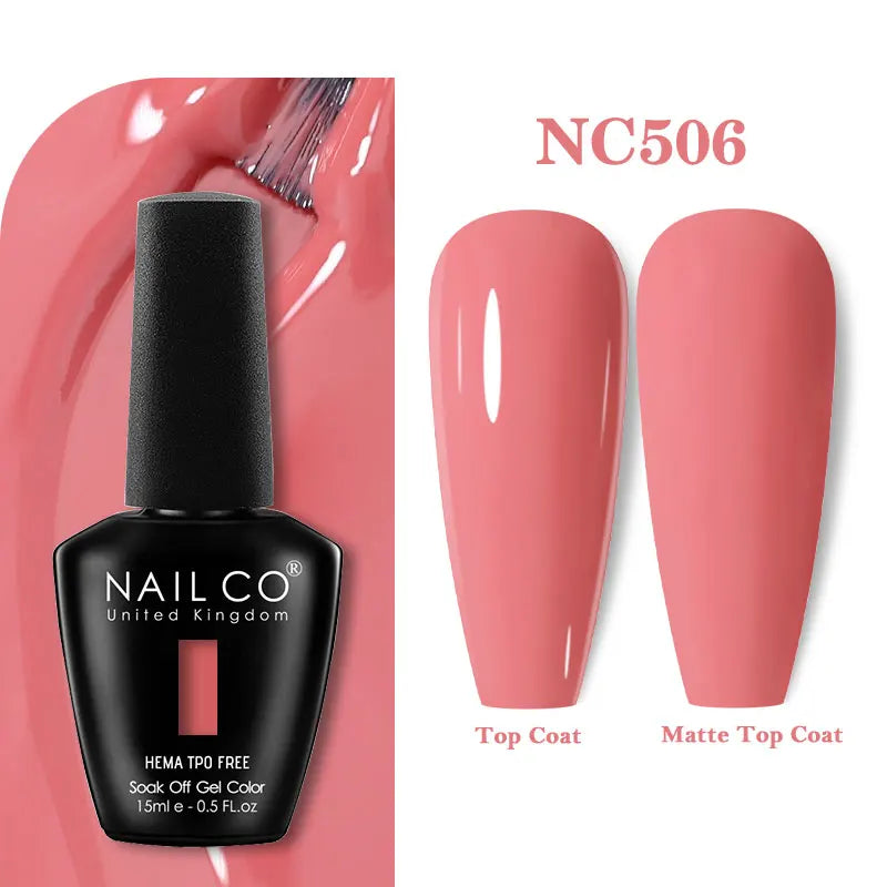 NAILCO 333 Colors Gel Nail Polish Semi Permanent Varnishes Nails Art Design Hybrid Soak Off Top Base Coat UV Gel Manicure 15ml