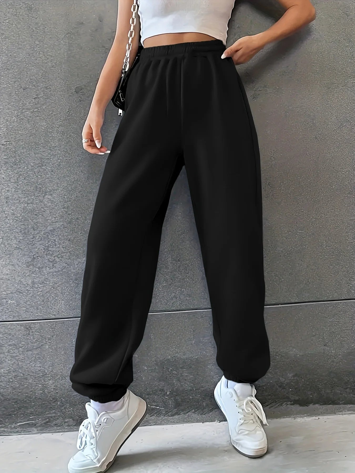 Casual Drawstring Streetwear Sweatpants Women