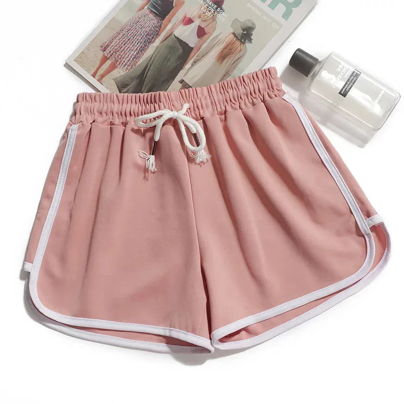 Summer Men and Women casual loose straight shorts lady stylish thin breathable wide leg gym short pants Women yoga Shorts