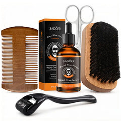 Men's beard care set, beard essence lotion, gently nourishes and strengthens the hair roots, promotes beard growth