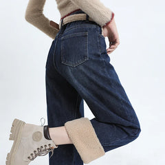 Winter Straight Leg Denim Jeans
