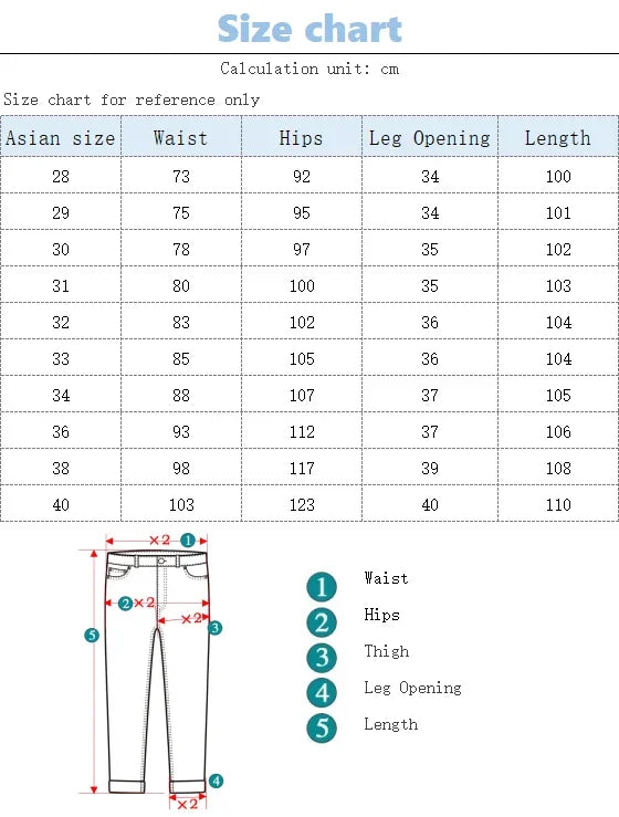 Classic Straight Stretch Denim Jeans