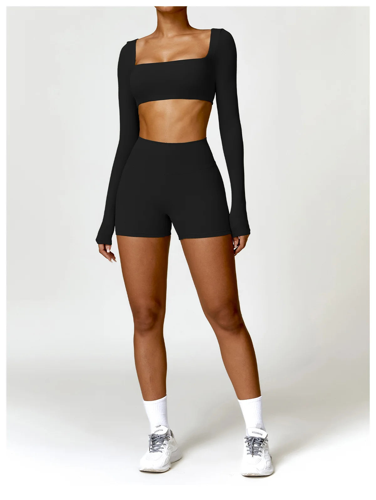 Summer 2PCS Yoga Suit Sports Set Women Quick-Dry Gym Set Women Tracksuit Running Workout Long Sleeve Sports Shirt Yoga Clothing