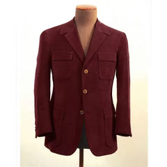 Faux Suede Slim Fit Blazer