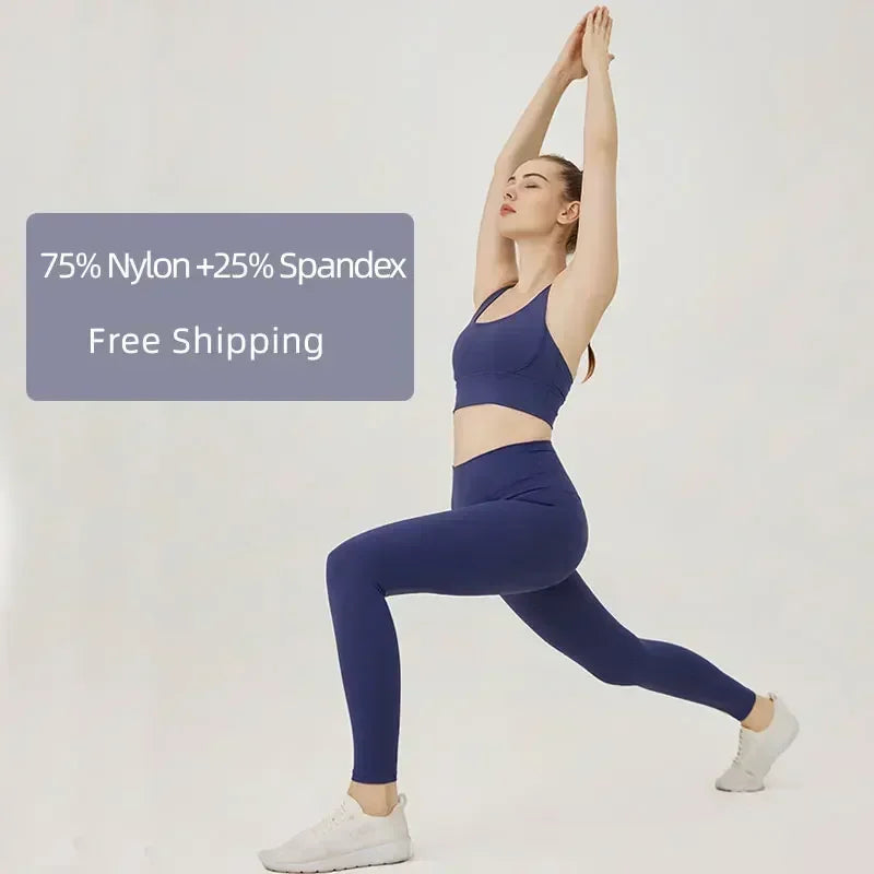Women's Yoga Set Workout Set 2 Piece High Waist Yoga Leggings Sports Bra Gym Suit Activewear Sports Fitness Set Sports Suit