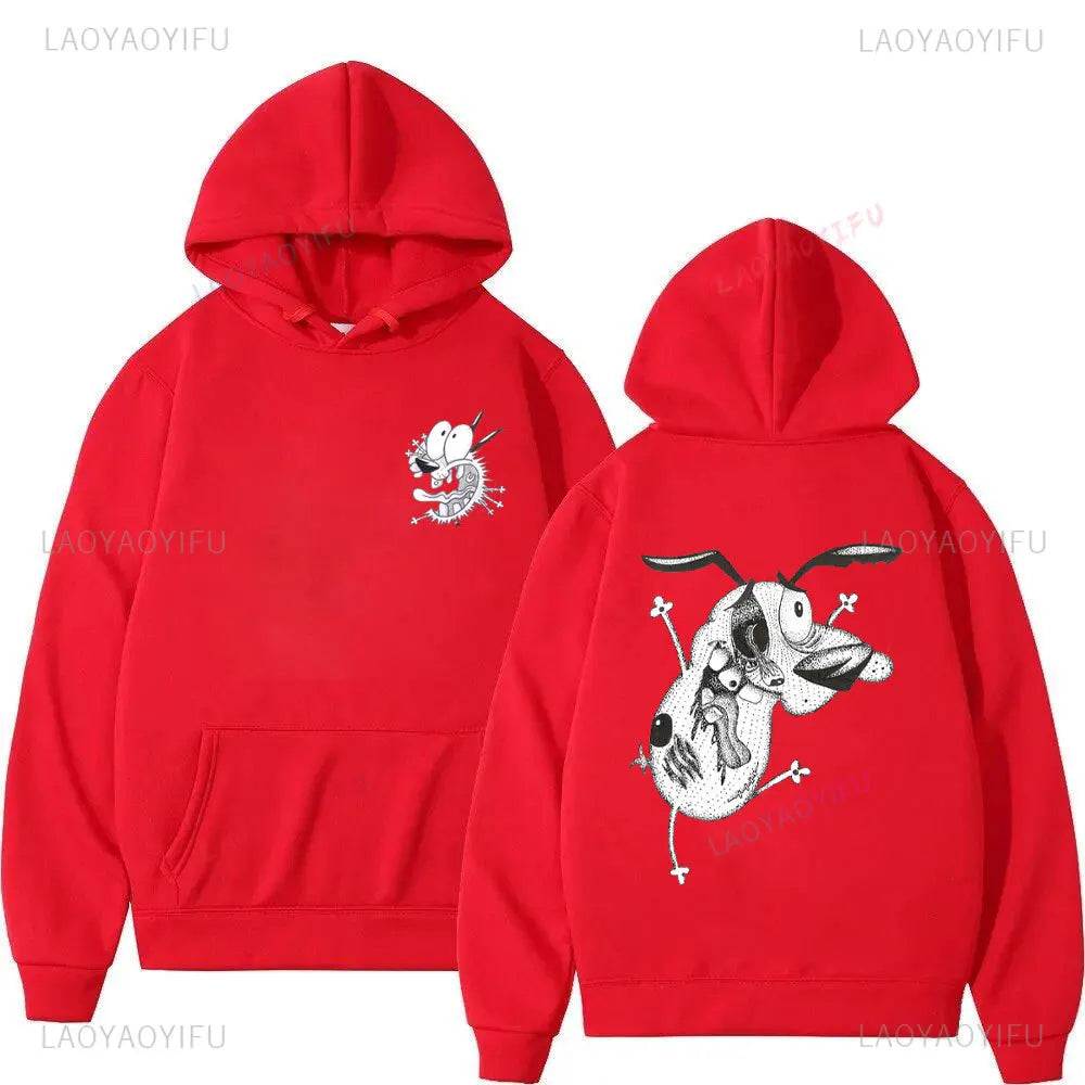 Vintage Cartoon Drop Shoulder Hoodie