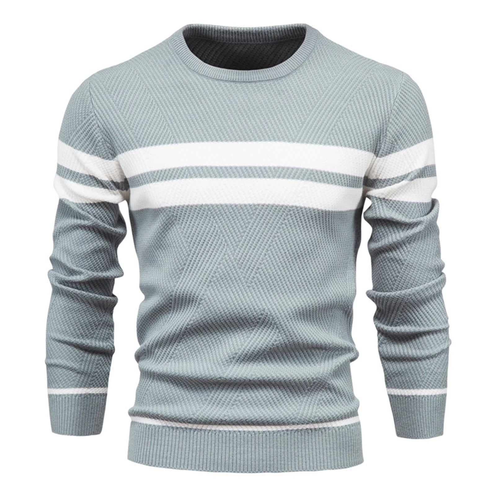 Slim Striped Knit Pullover