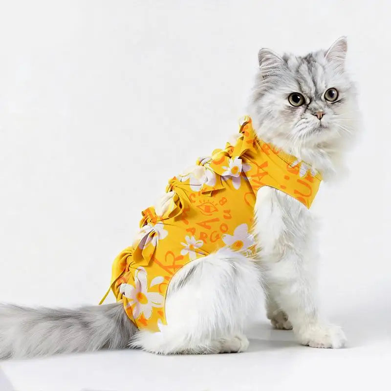 Pet Neutering Suit Cat Postoperative Recovery Clothes Anti-Licking Adjustable Wound Protective Clothing Pet Supplies