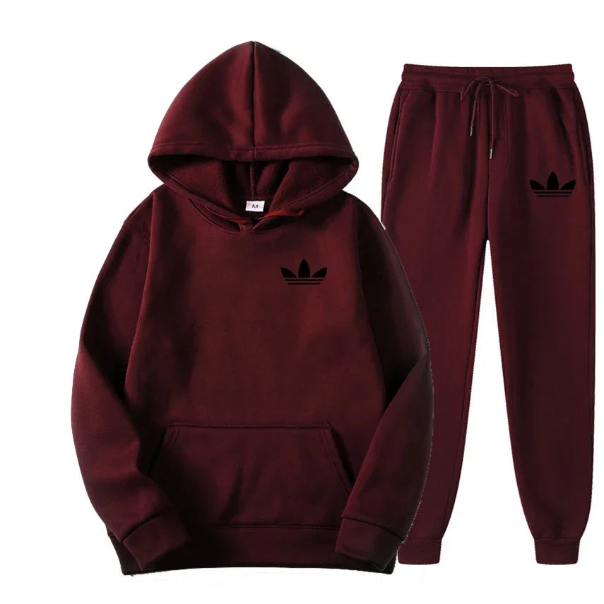 2025 New Men's Fashion Casual Tracksuits Outdoor Jogging Hooded Sets Sports Luxury Hoodie + Pants Suit Clothing
