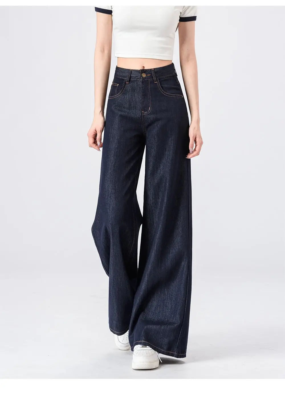 Women's Lightweight Wide Leg Straight-Leg Jeans Stylish and Comfortable Denim Pants for Effortless Fashion Summer Thin Trousers