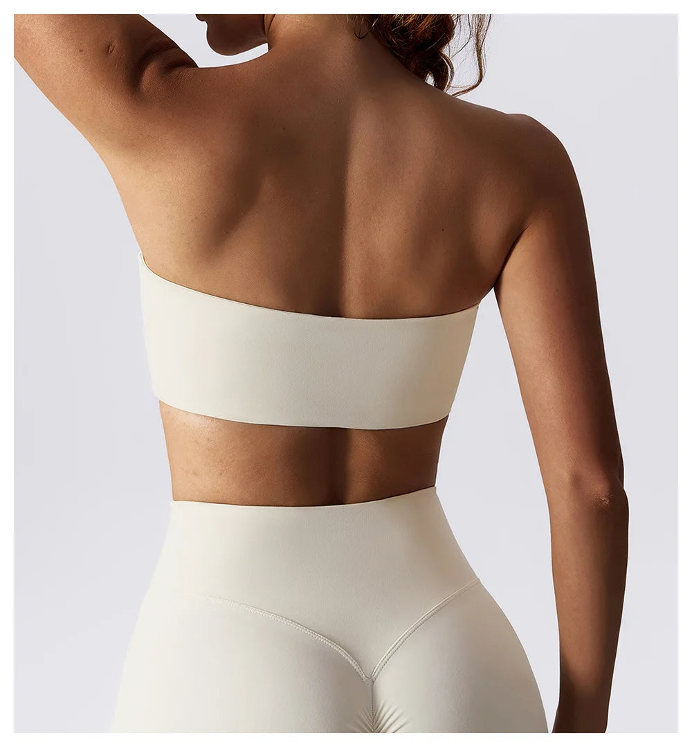 Sports Bra Sport Top Woman Gym Underwear Strapless Bustier Breathable Elastic Workout Tops Fitness Training Brassiere Yoga Bras