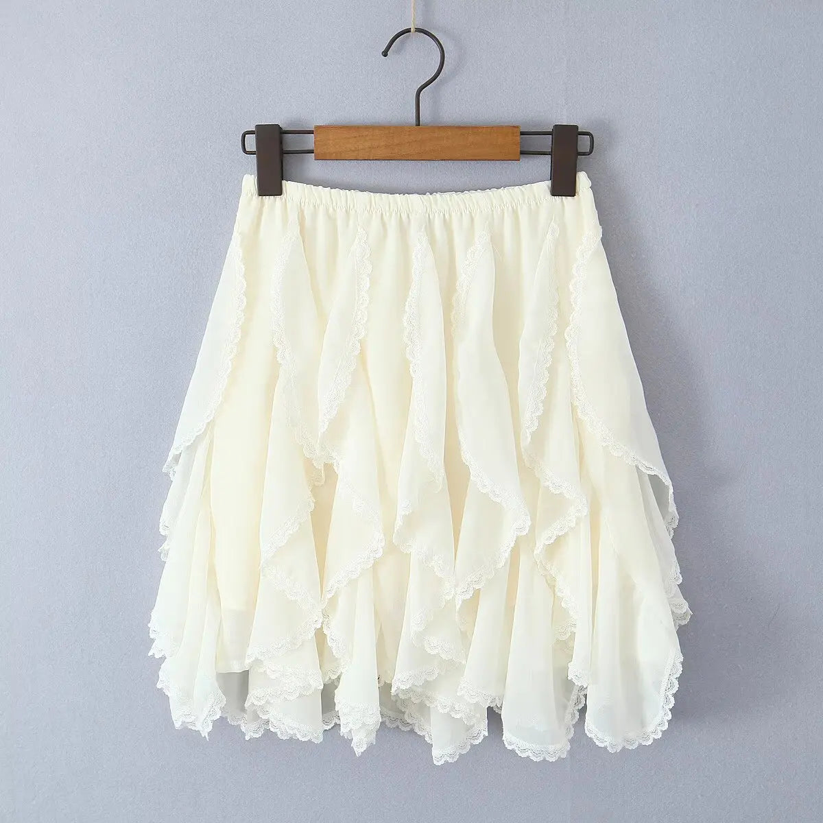 Summer Clothes Pleated Skirts Women Mini Skirts Luxury Designer Ruffle Skirts Elegant Japanese Y2k Black Lace Skirts Lace Trim