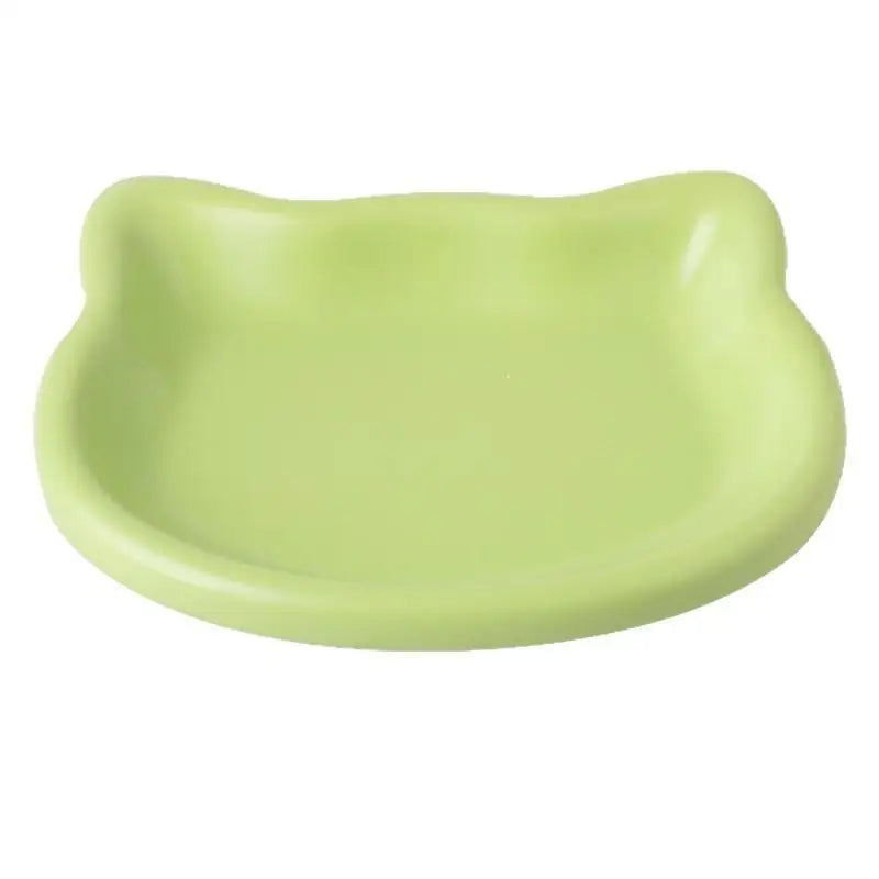 Pastel Cat Head Feeding Dish