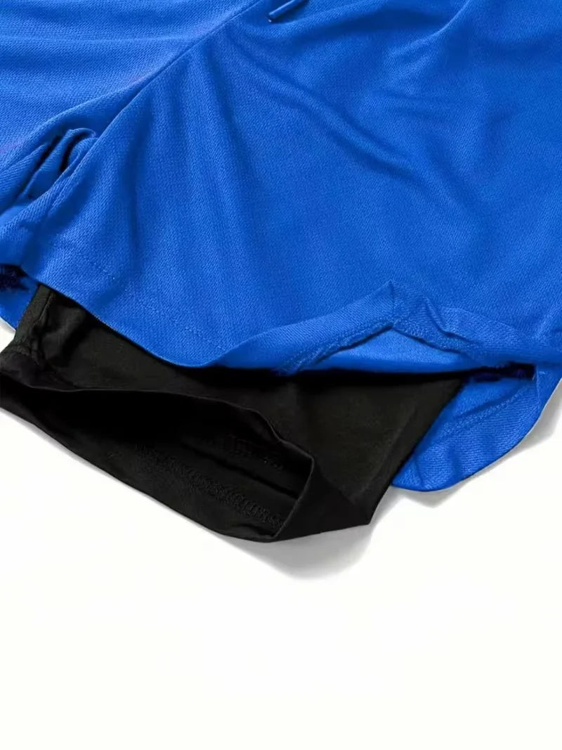 2026 Summer Sports Shorts 2-in-1 Gym Running Shorts Slow Running Casual Sportswear Fitness Double Layer Shorts