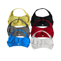 KEEP THAT PUMP Strappy Sports Bra With Logo High Support Womens Yoga Seamless Workout Top Elasticity Fitness Running Gym Bras