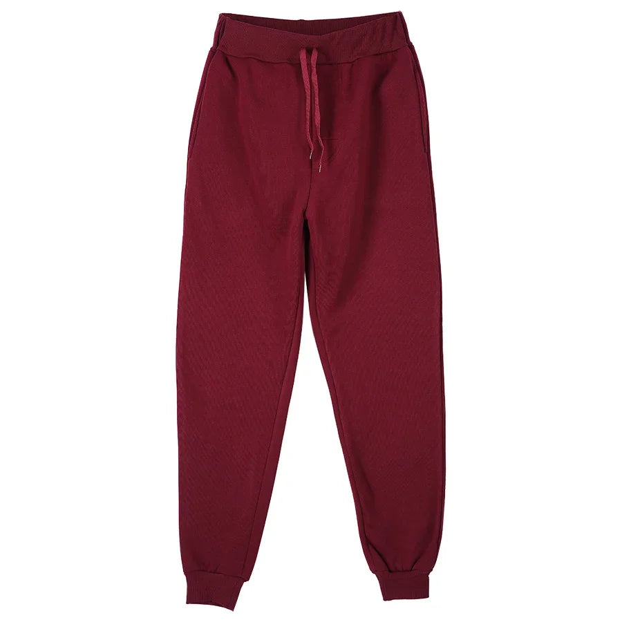 2025 New Joggers Sweatpants Men and Women Elastic Waist Loose Casual Trousers White Beige Pink Yellow Hip Hop Mens Sweat Pants