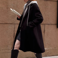 European Casual Hooded Long Coat