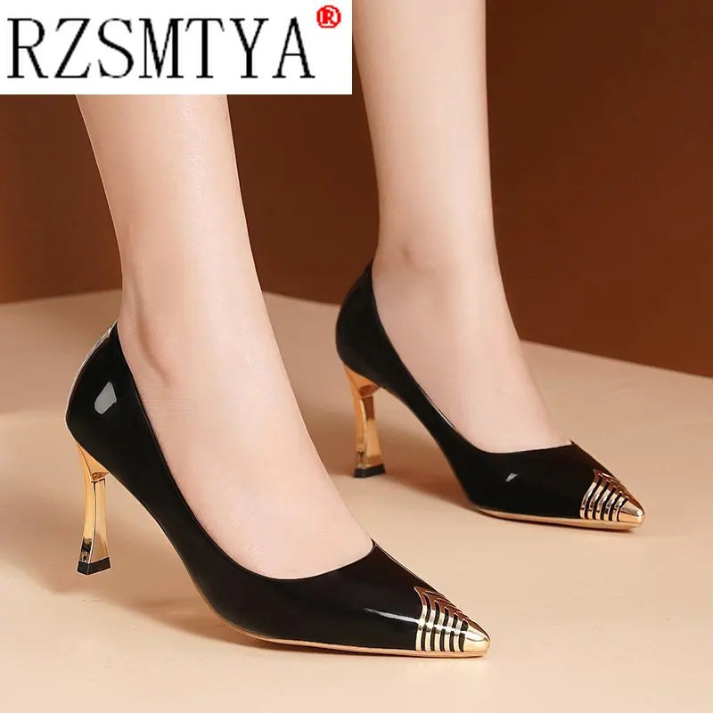 High Heels Women's Stiletto Heels 2020 Autumn New All-match Women's Shoes Black Sexy Temperament Pointed Toe Single Shoes Women