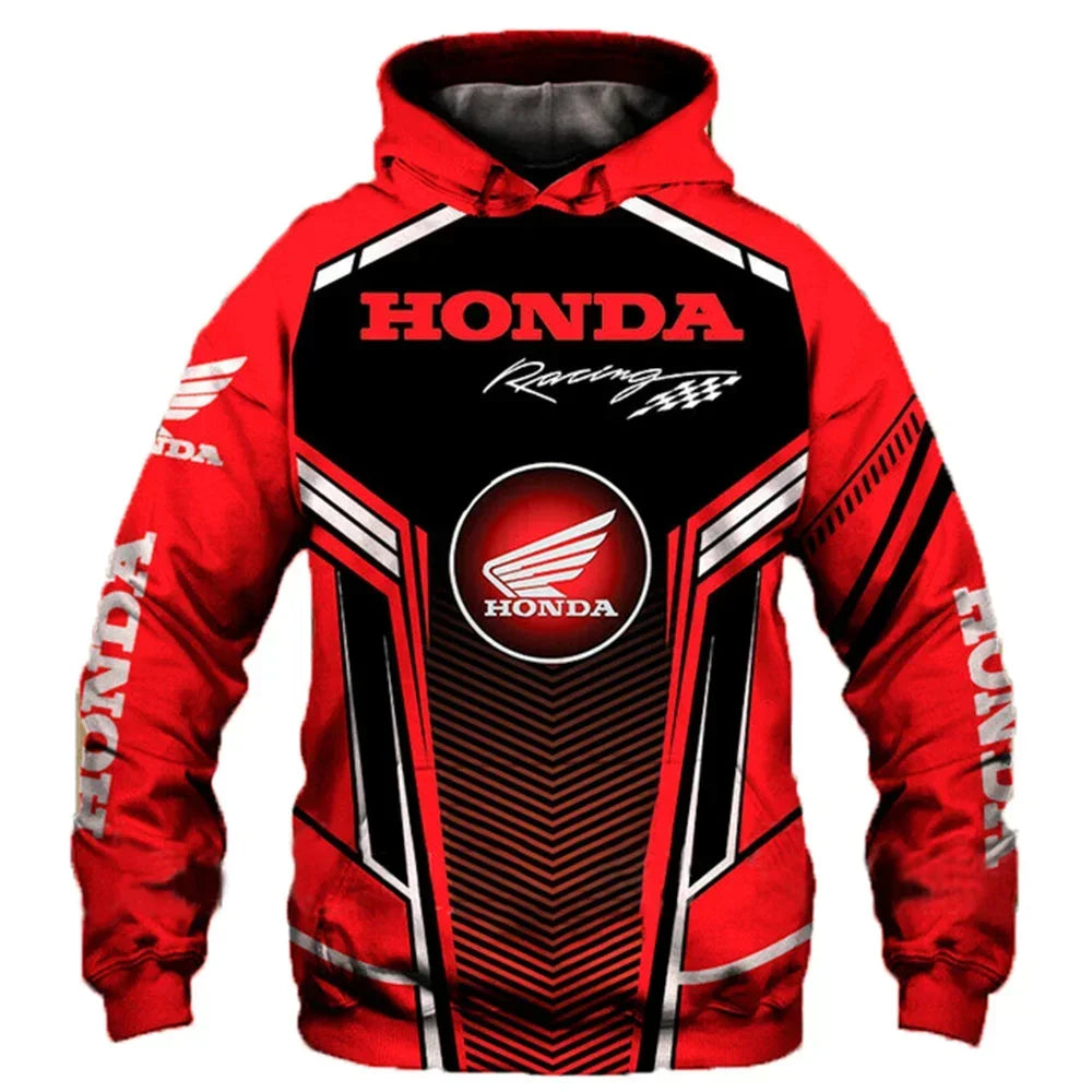 Racing Style Long Sleeve Hoodie